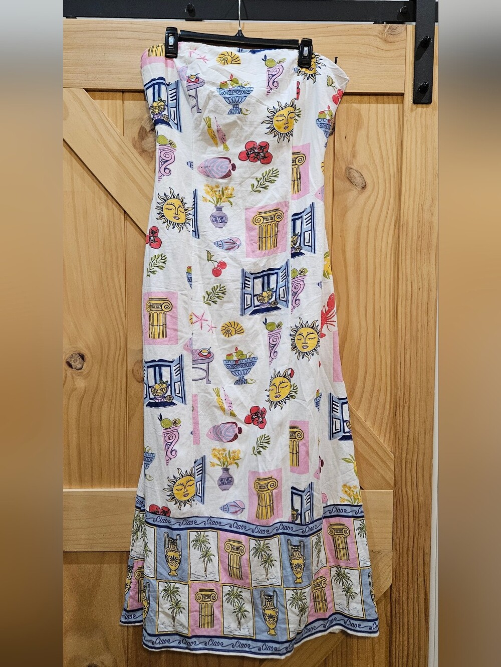 NWT | Japna Sun & Coastal Italy Print Maxi Linen Blen Dress | XL - Picture 2 of 8